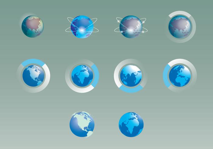 Set di icone di infografica mappa mondo vettore