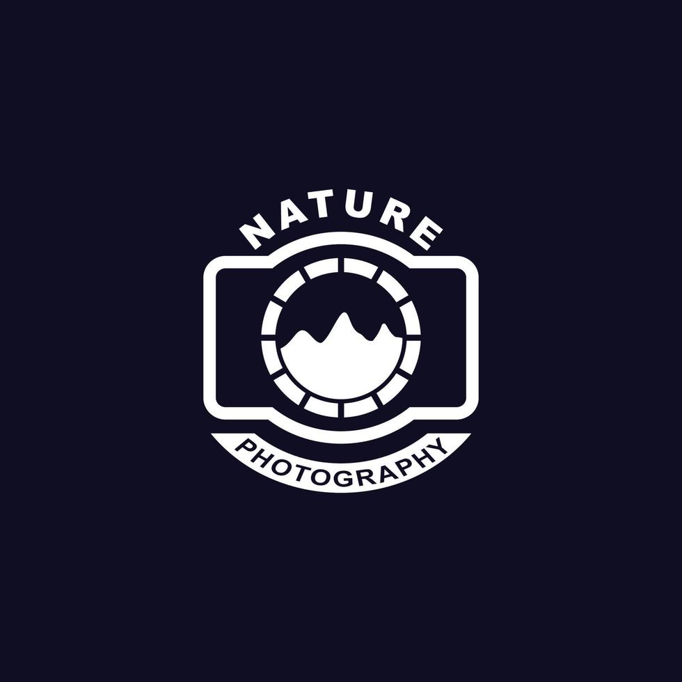 natura fotografia icona logo design vettore