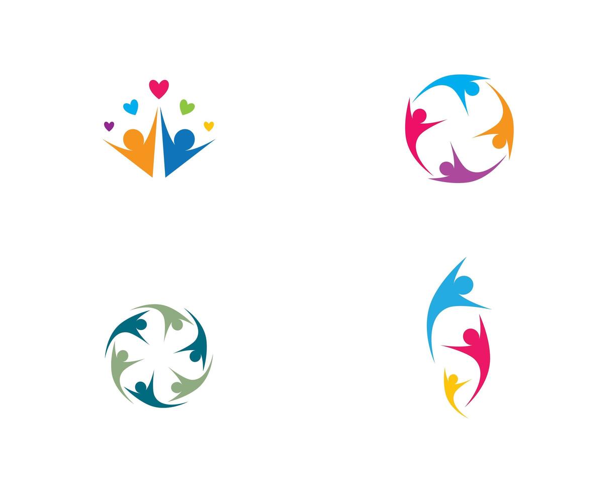 set di immagini del logo della comunità vettore