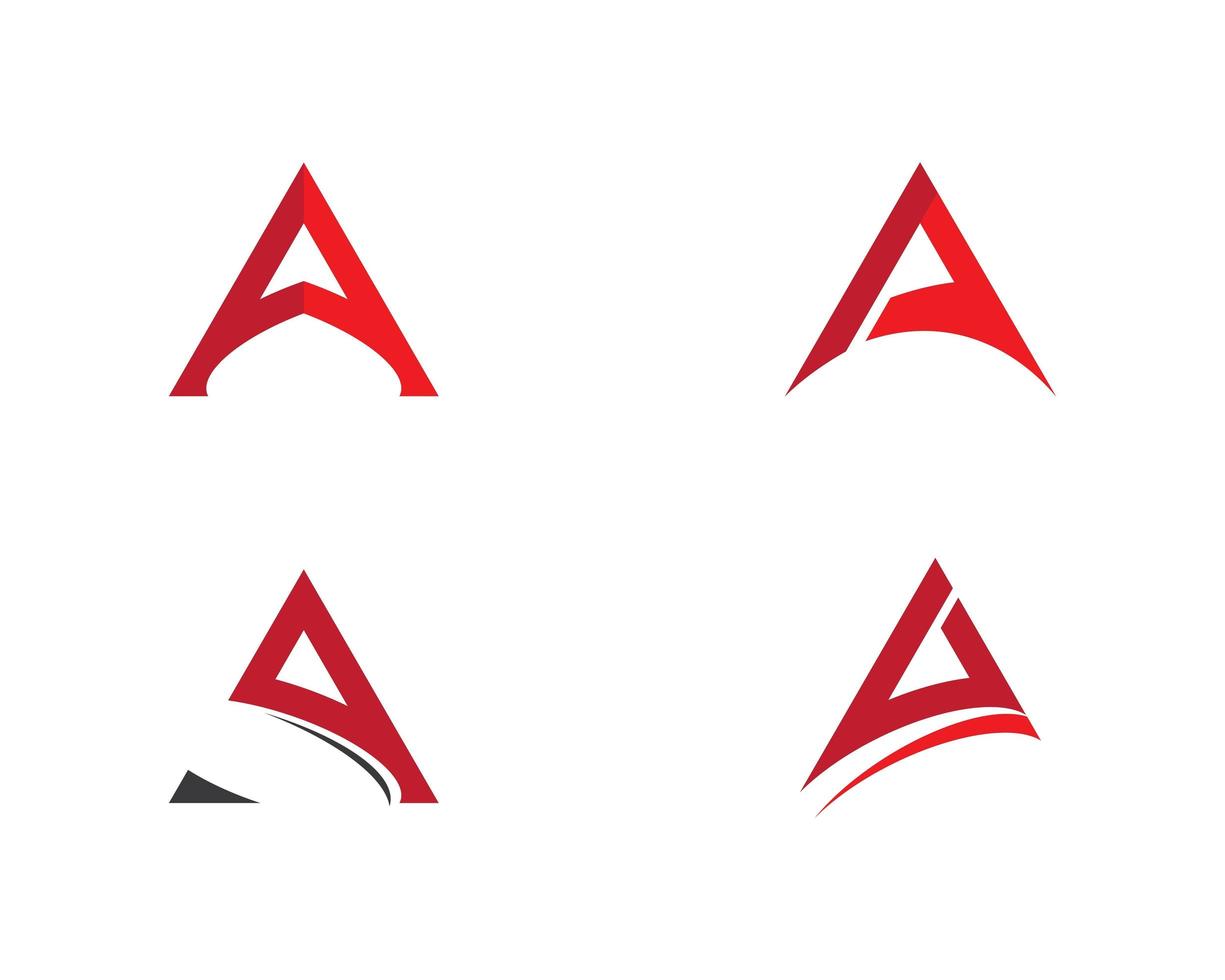 una lettera logo rosso vettore