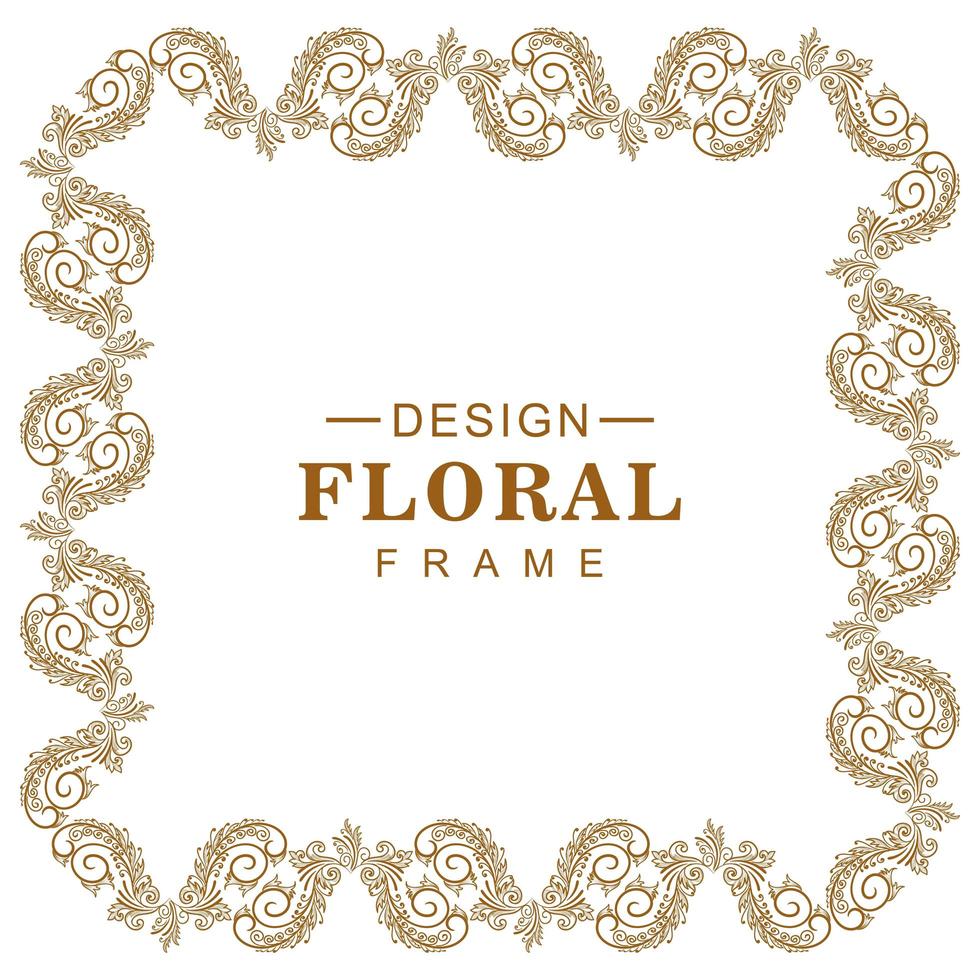 cornice floreale di turbinio decorativo ornamentale vettore