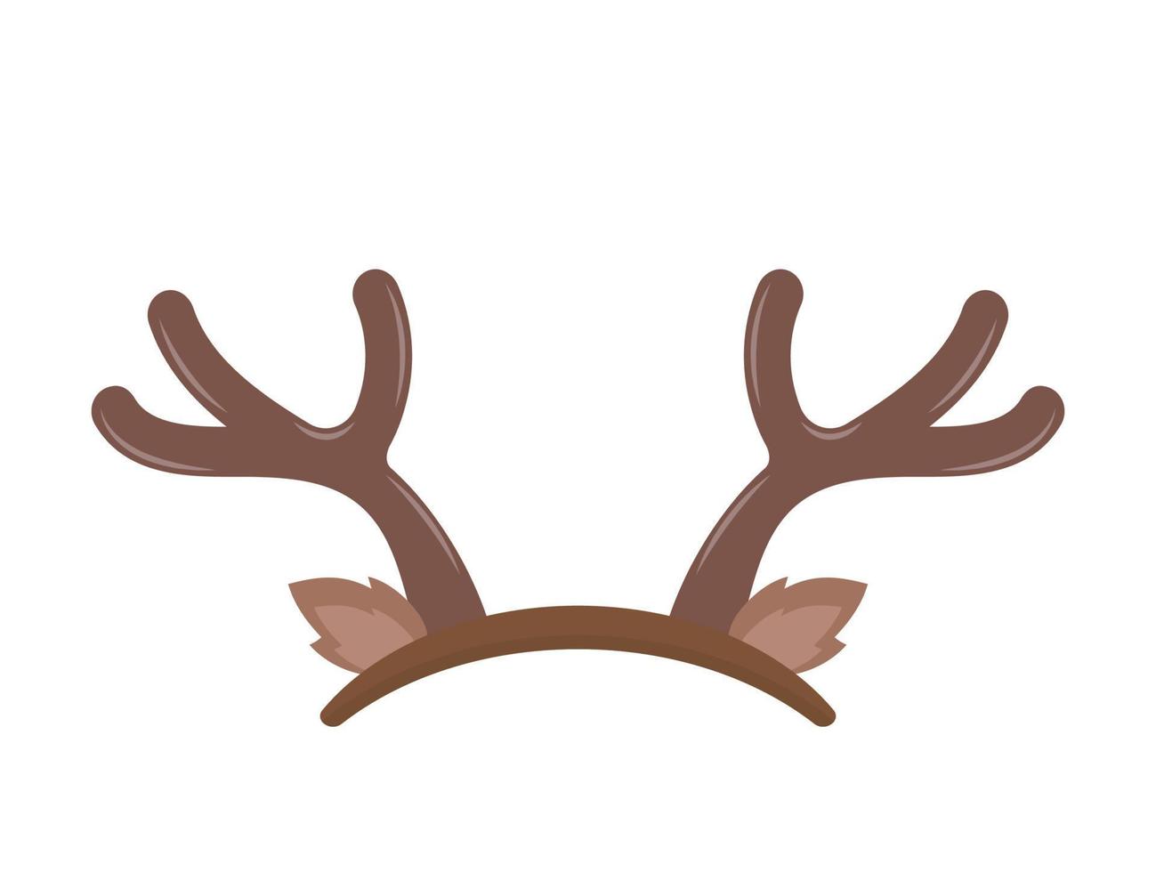 corna di alce o renna, Natale elemento, fascia per capelli con corna, vettore cartone animato stile, simbolo icona illustrazione