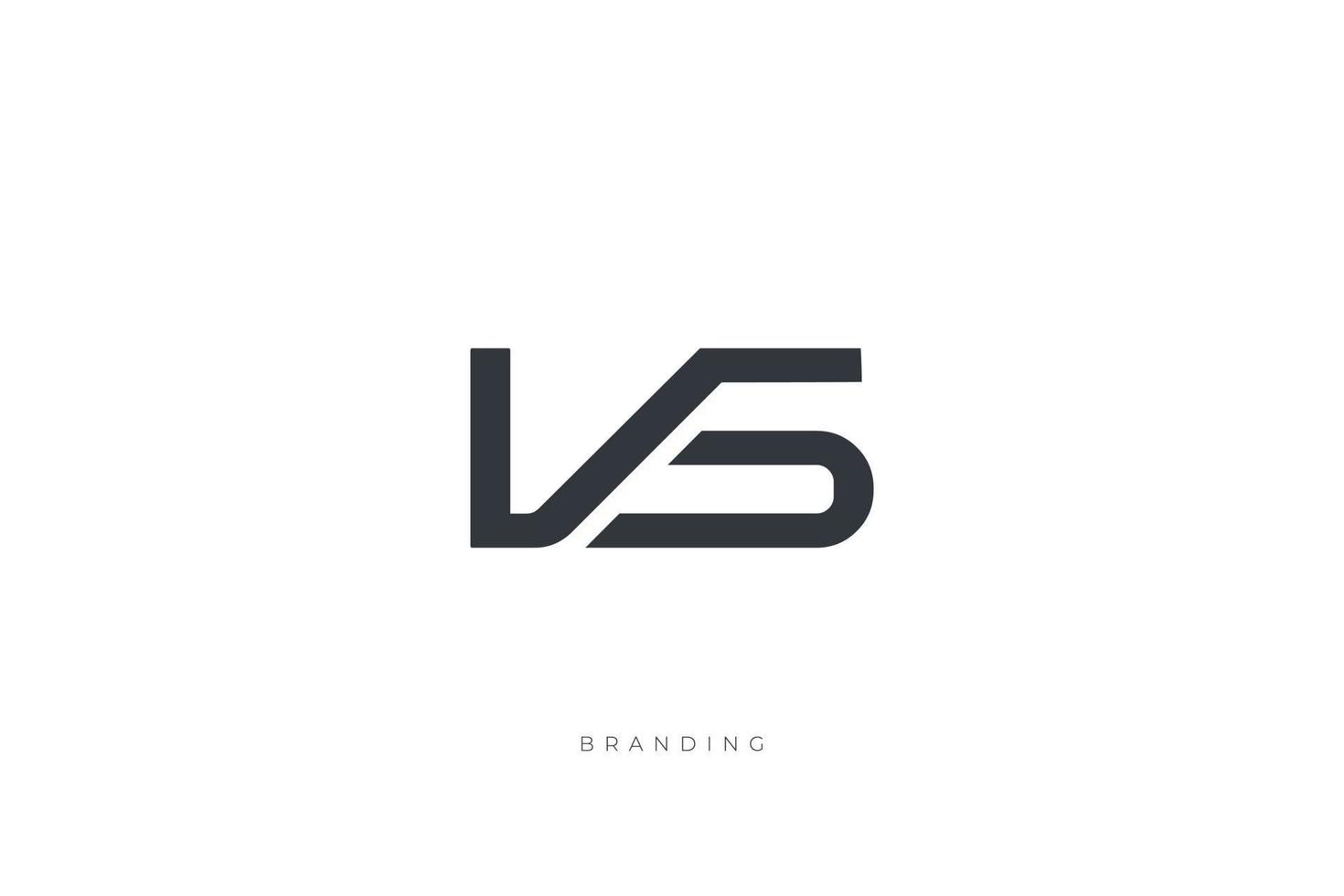 vs logo della lettera vettore