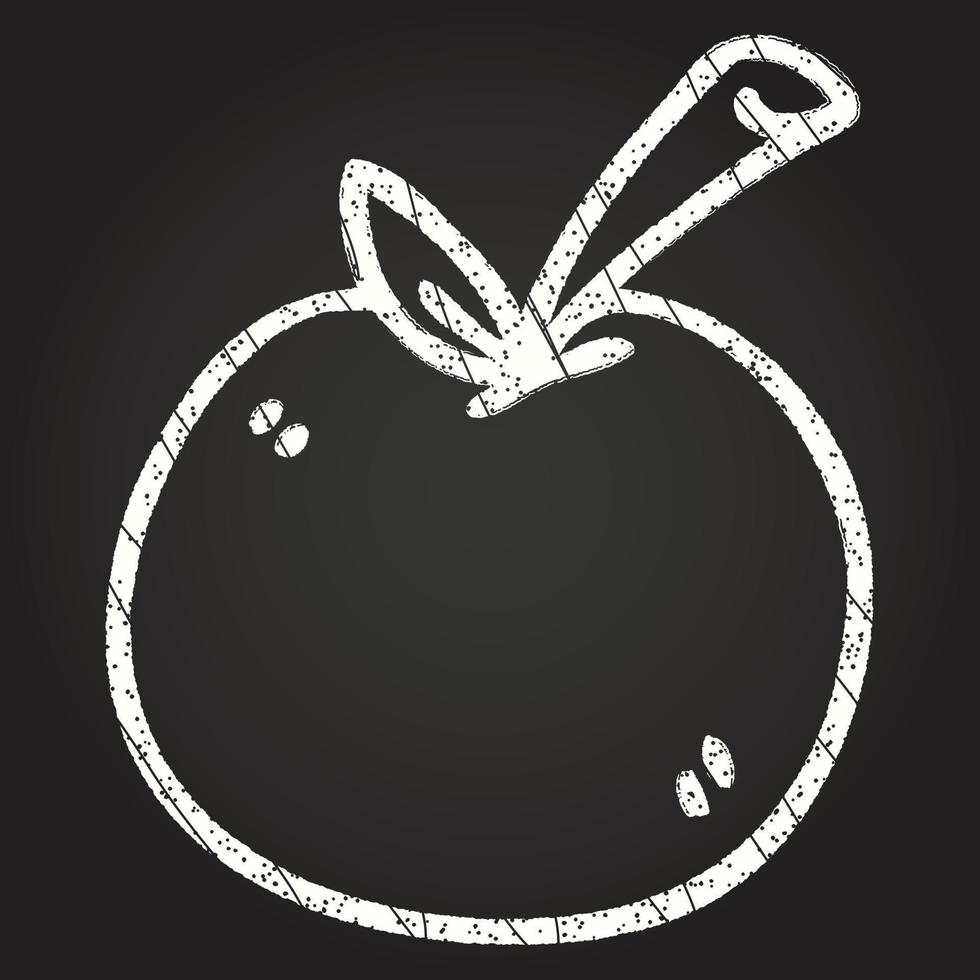 disegno a gessetto di mela vettore