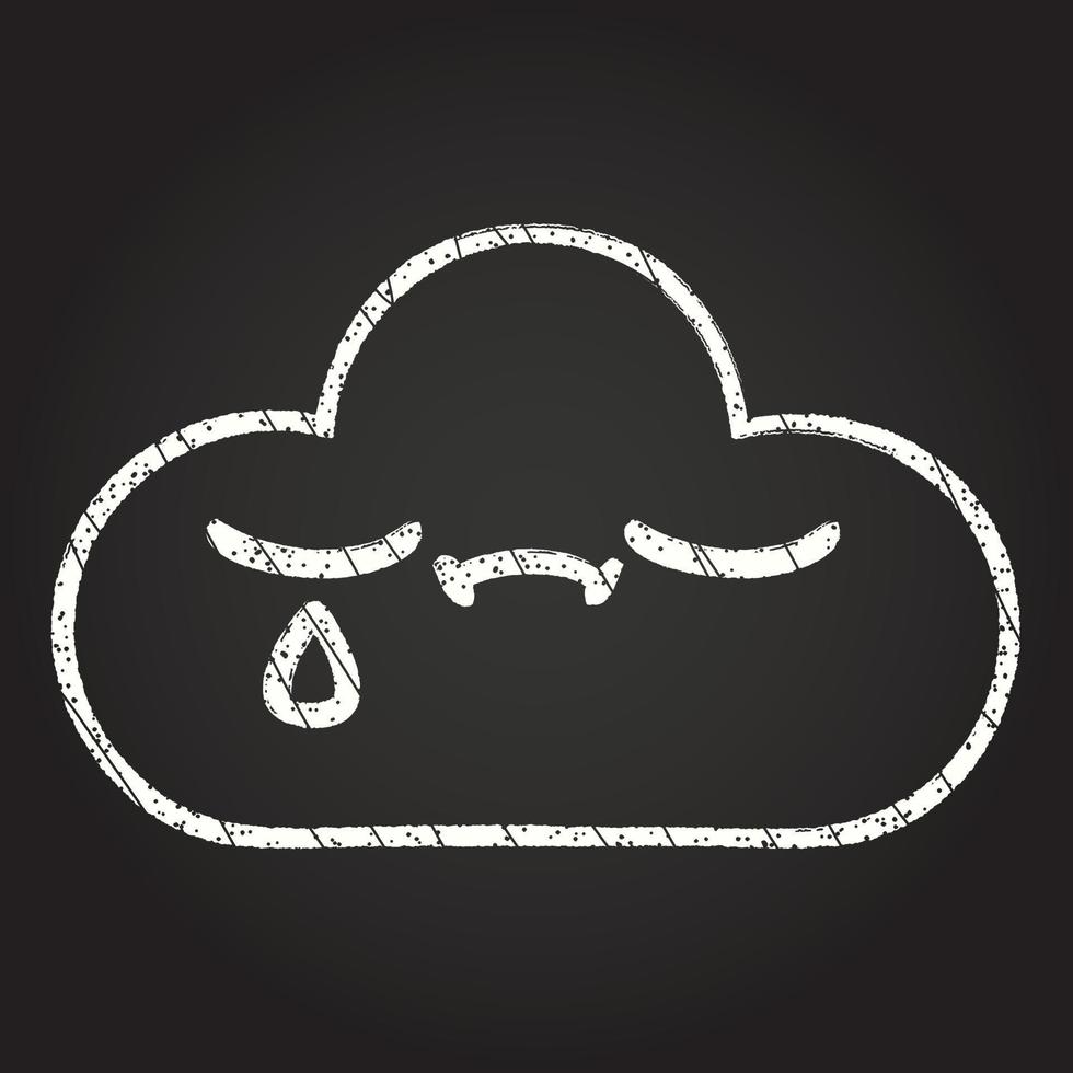 disegno con il gesso della nuvola di pioggia vettore
