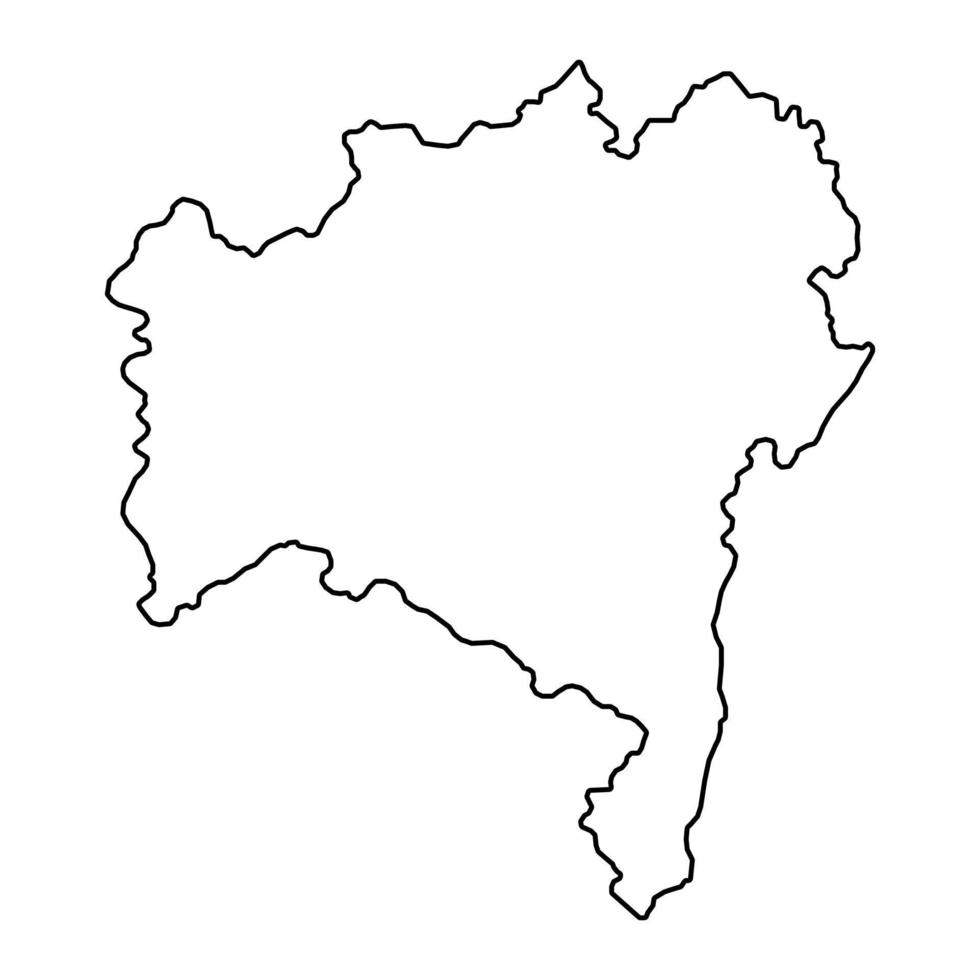 bahia carta geografica, stato di brasile. vettore illustrazione.