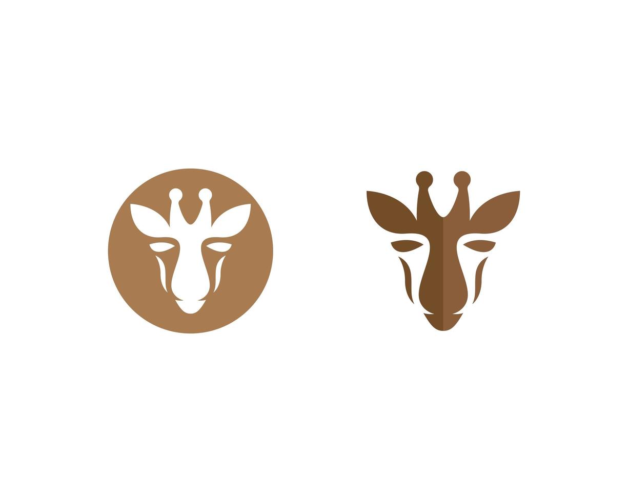 modello di logo della giraffa vettore