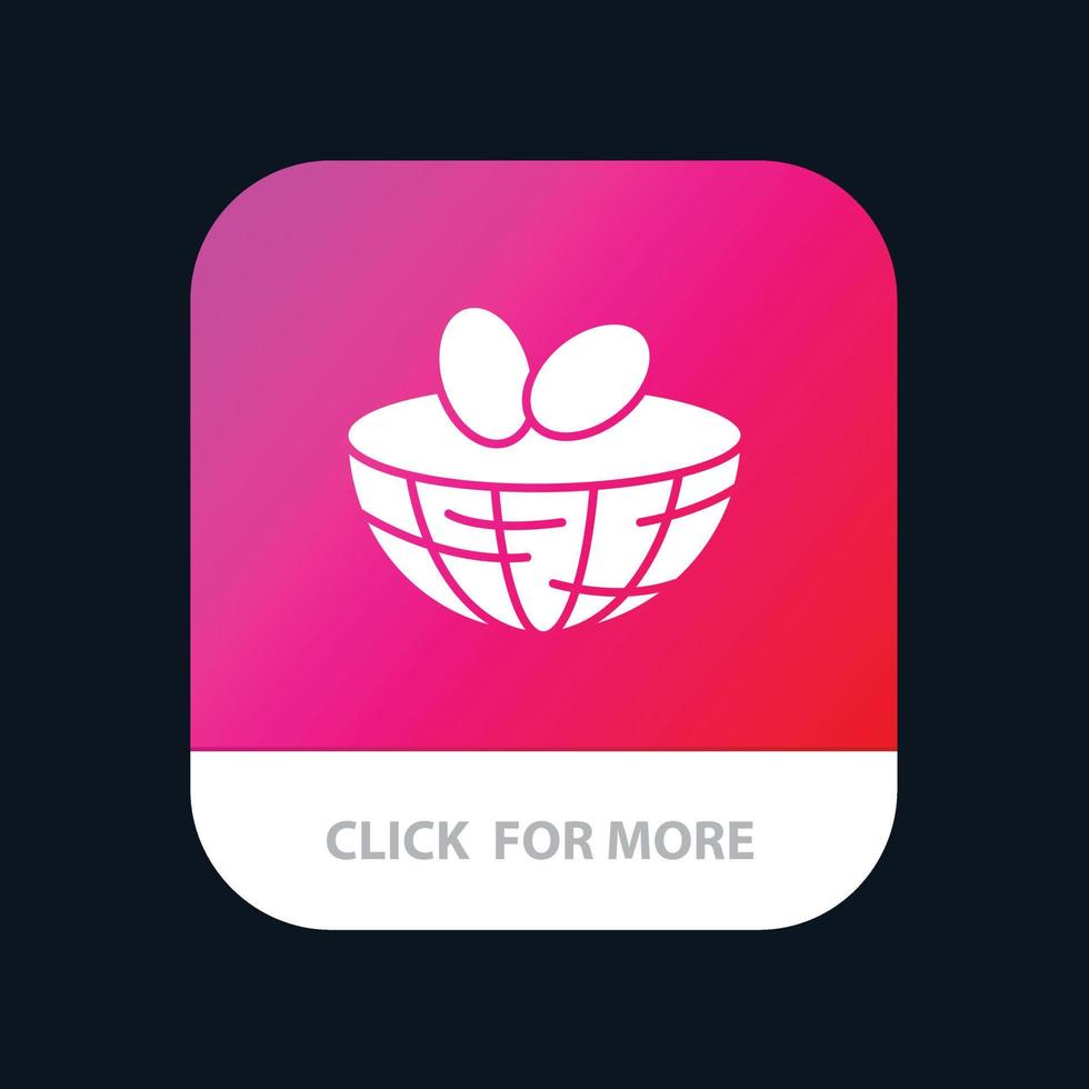 uova Pasqua uovo primavera mobile App pulsante androide e ios glifo versione vettore