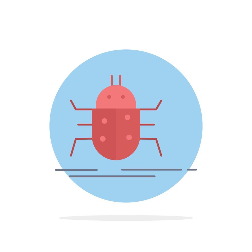 insetto bug insetto analisi virus piatto colore icona vettore
