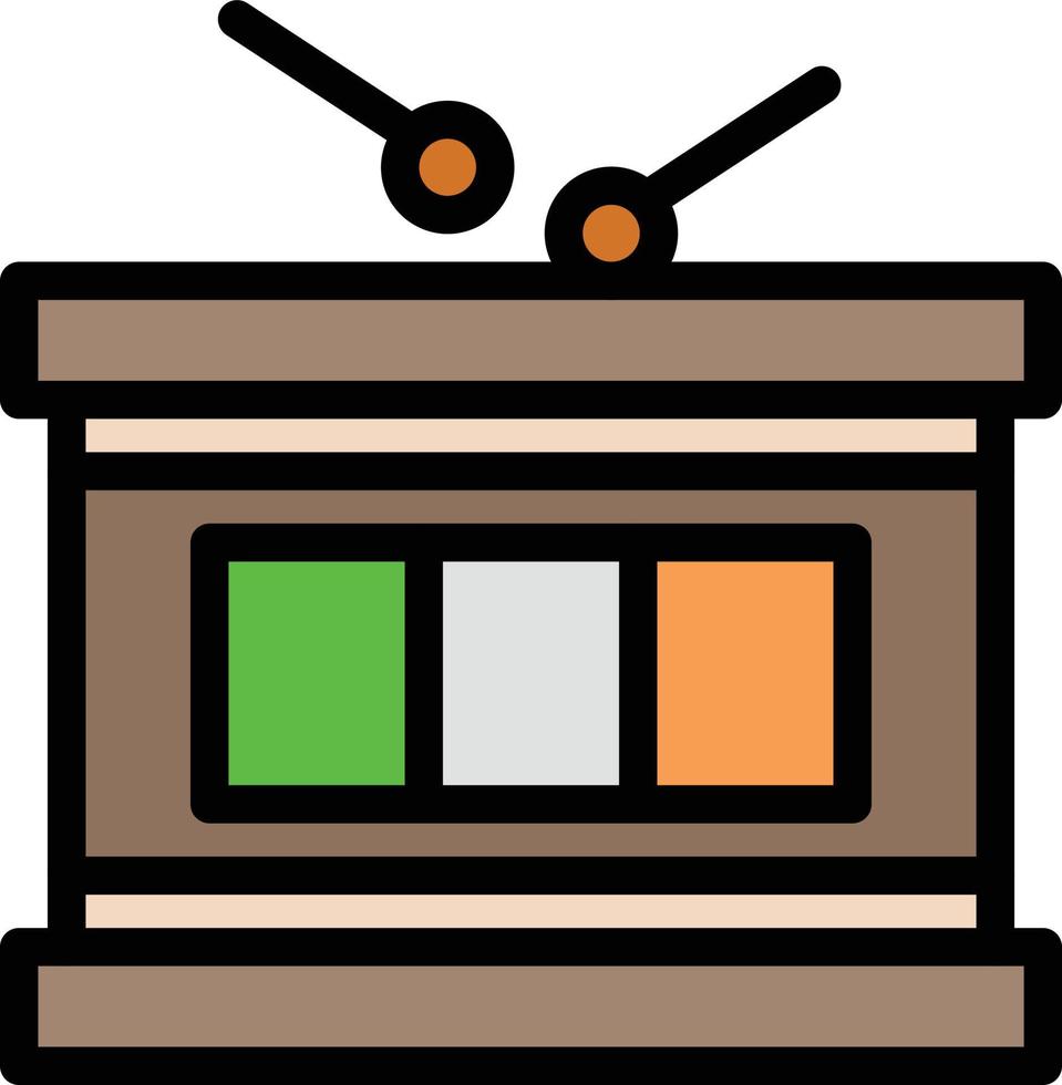 tamburo strumento irlandesi parata attività commerciale logo modello piatto colore vettore