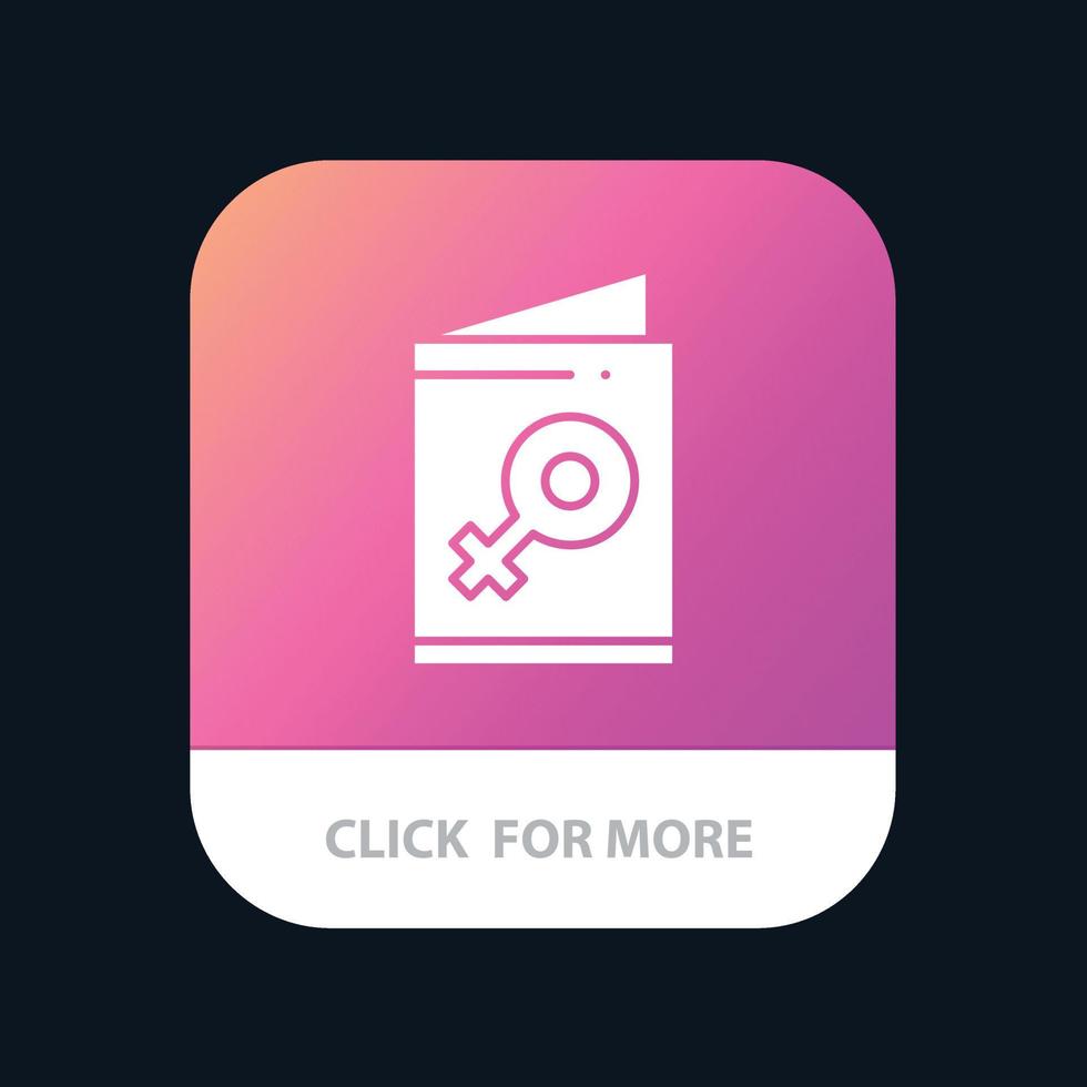 carta femmina simbolo invitare mobile App icona design vettore