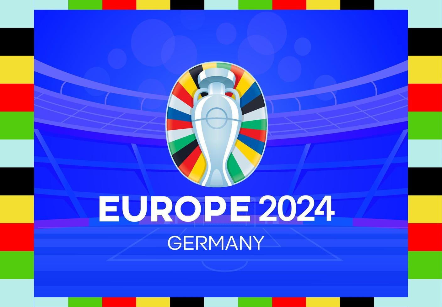 Euro calcio tazza 2024 nel Germania vettore