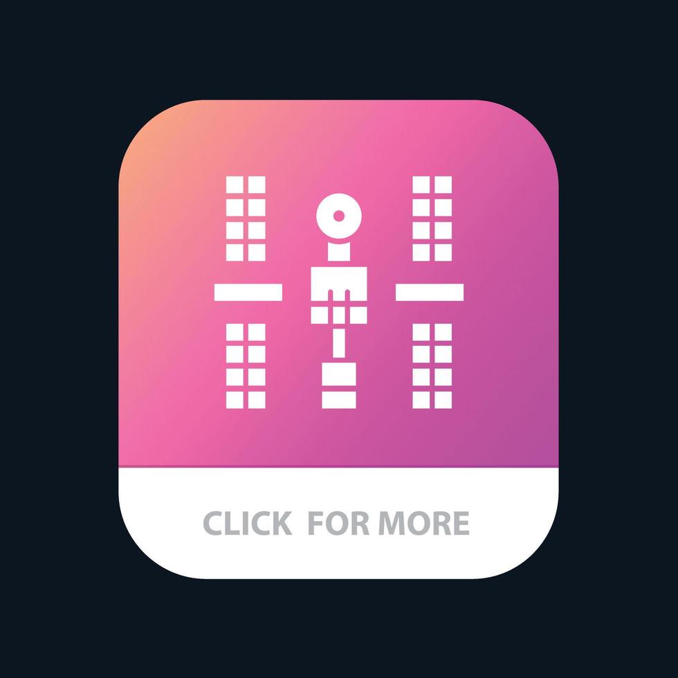 complesso orbitale piattaforma satellitare spazio mobile App pulsante androide e ios glifo versione vettore