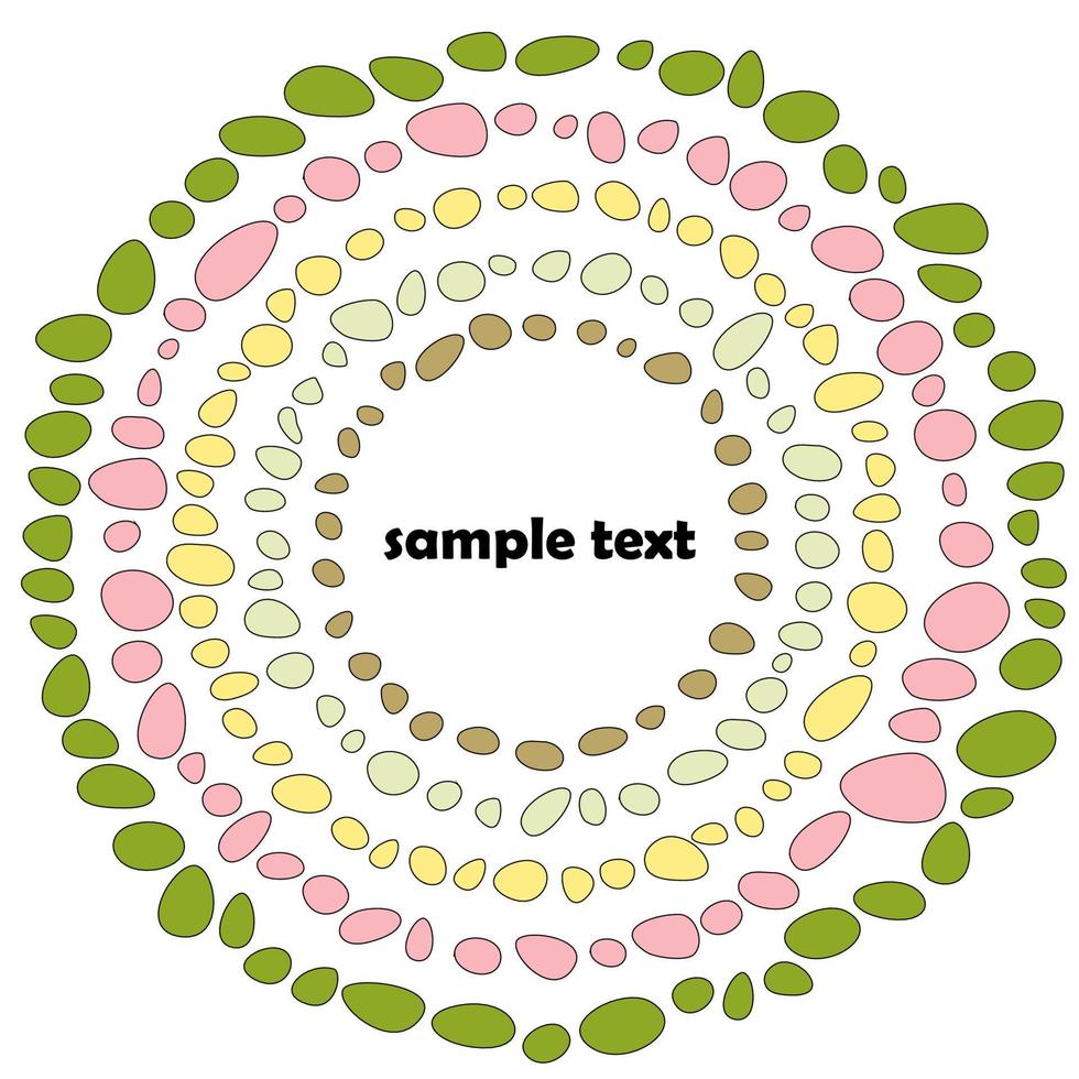 vettore circolare ghirlanda con cerchi e centrale spazio per il tuo testo. colorato cerchio sfondo.