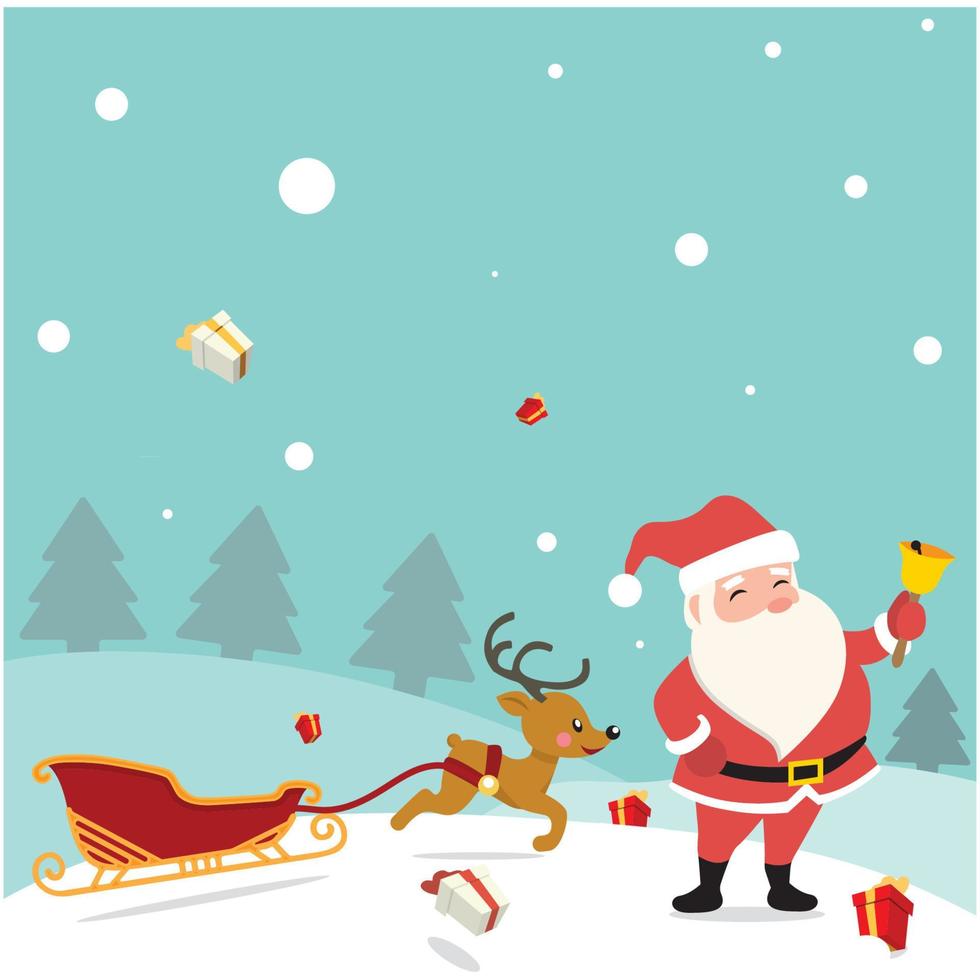 Santa Claus logo e vettore illustrazione design