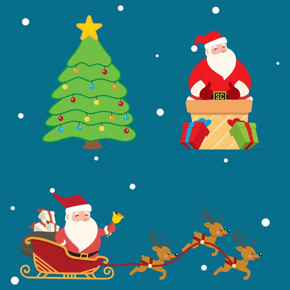 Santa Claus logo e vettore illustrazione design