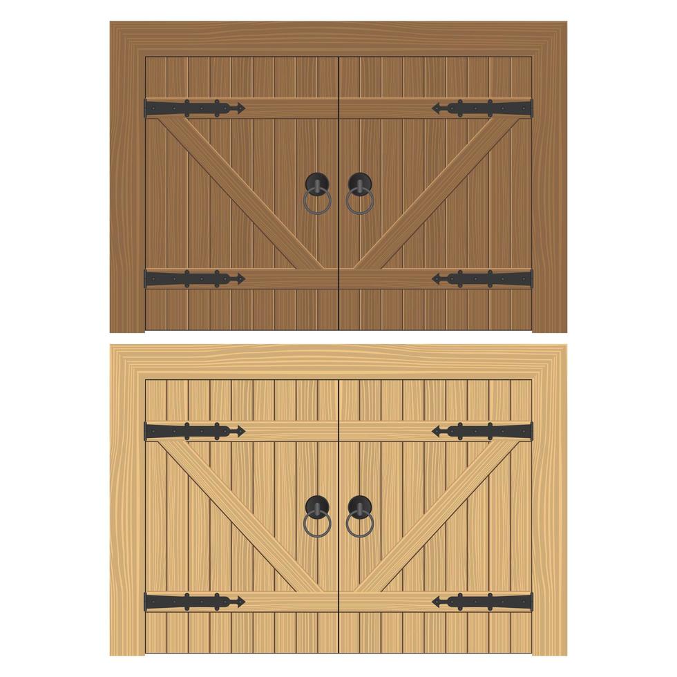 vecchi cancelli in legno vettore