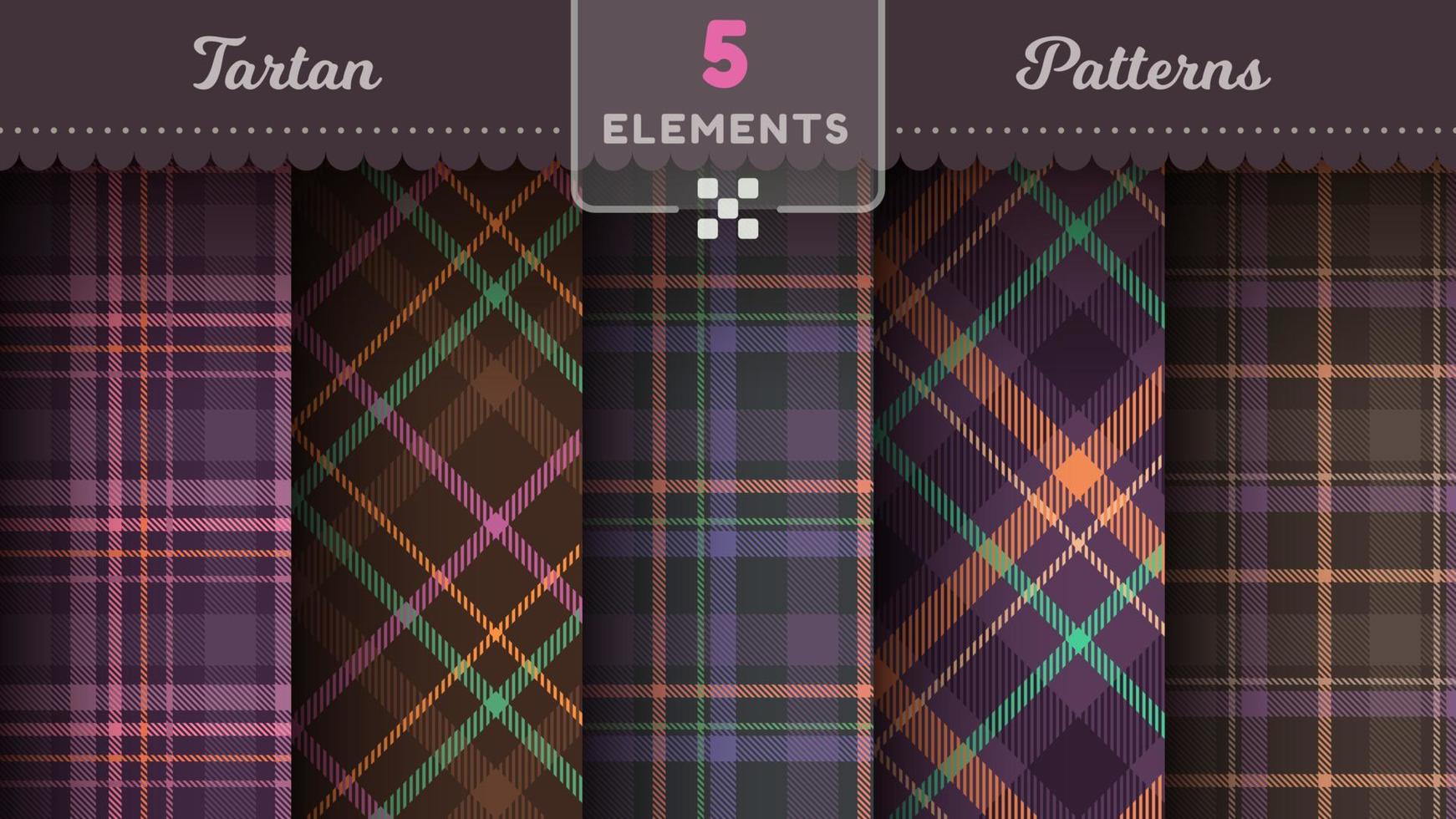 tartan Halloween senza soluzione di continuità modelli, allegro Natale struttura, scacchi Scozzese tessuto vettore