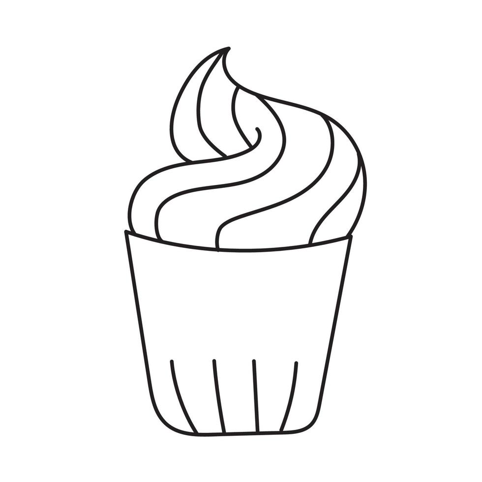 mano disegnato vettore illustrazione di dolce torta.