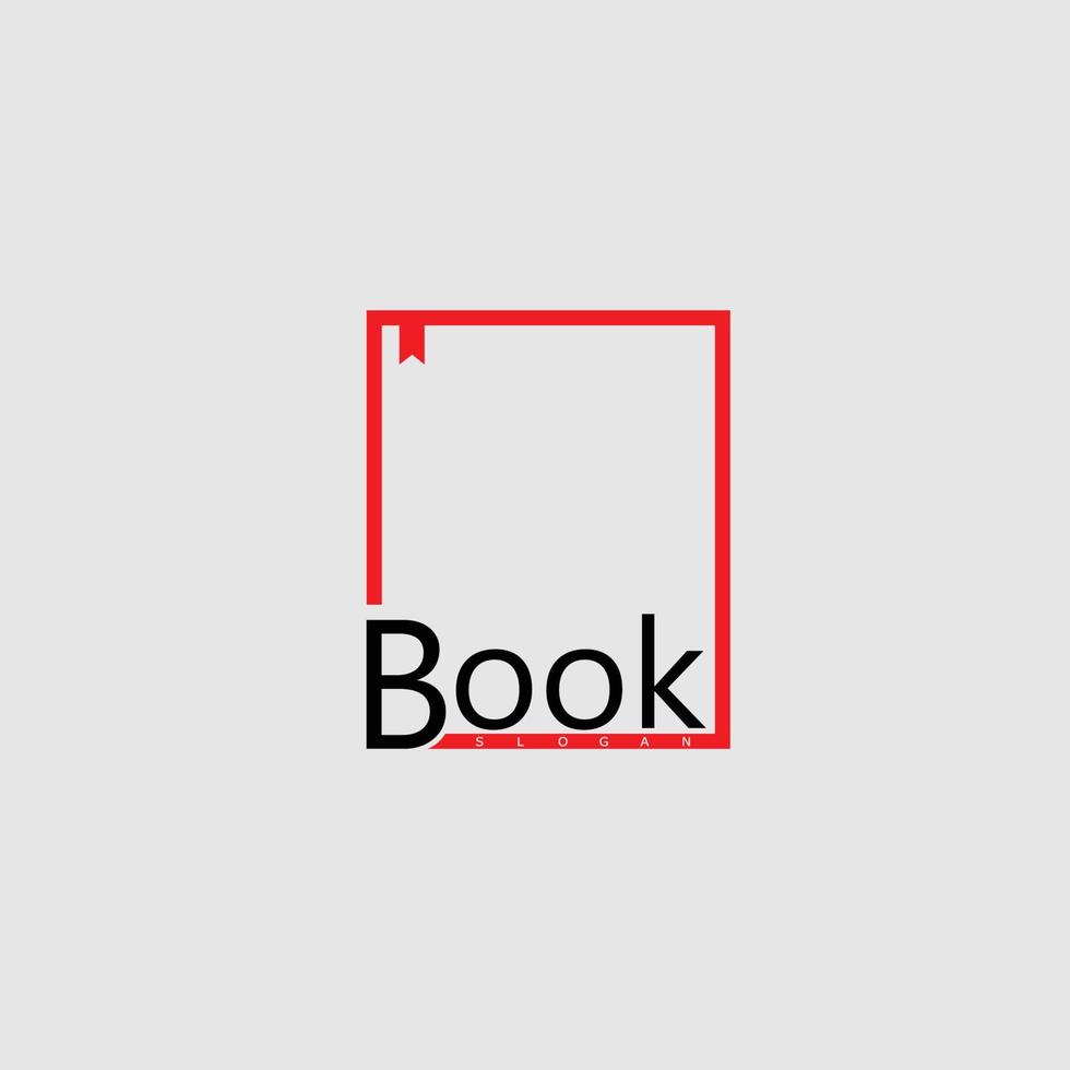 libro logo design simbolo vettore