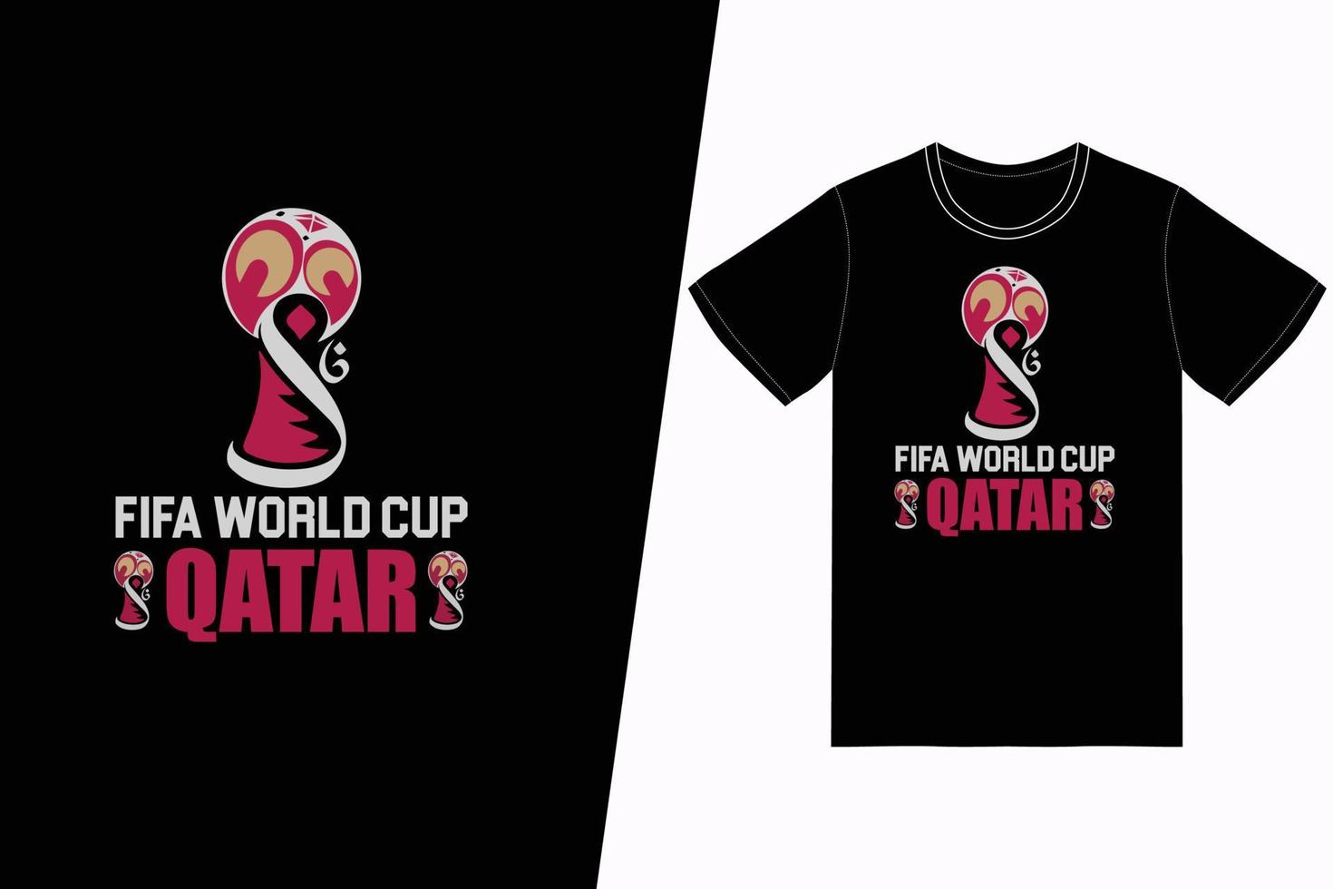 fifa mondo tazza Qatar fifa calcio design. fifa calcio maglietta design vettore. per maglietta Stampa e altro usi. vettore