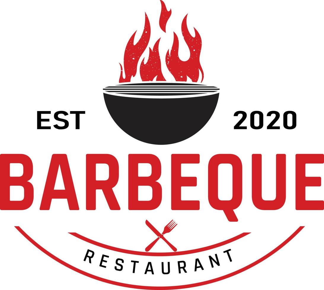 barbeque griglia logo vettore