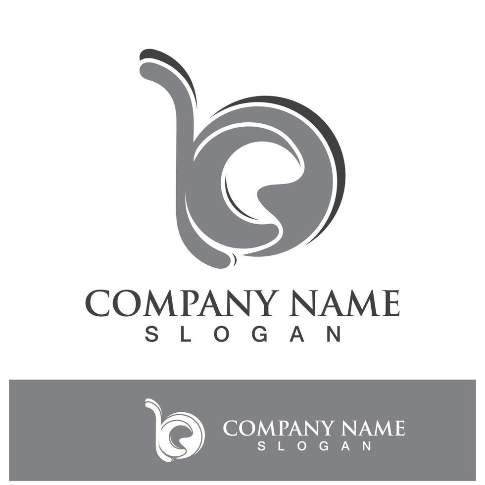 creativo B lettera logo design vettore