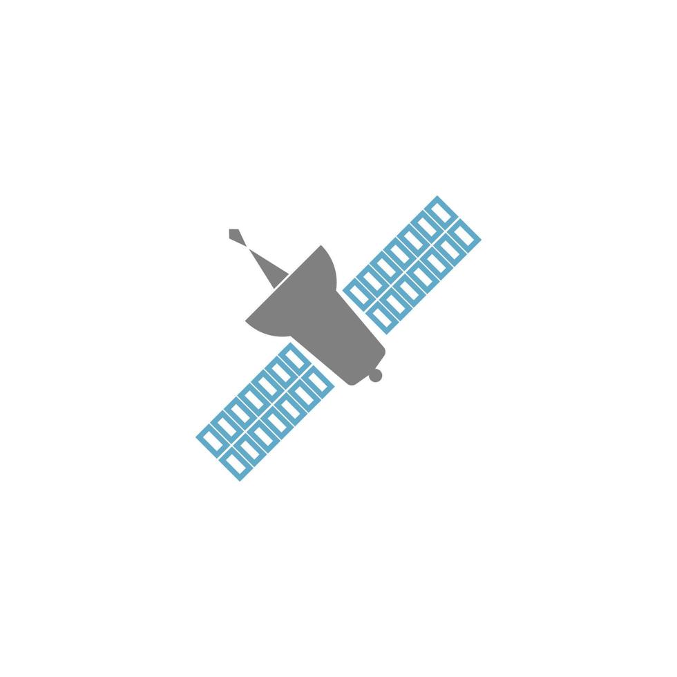 satellitare icona logo design illustrazione vettore