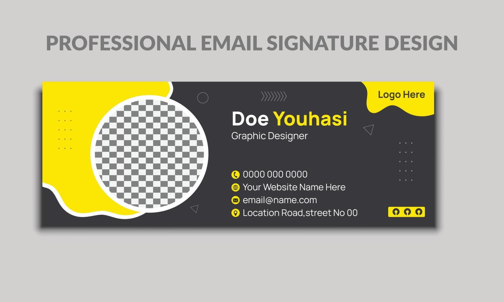 personale e-mail firma design modello vettore