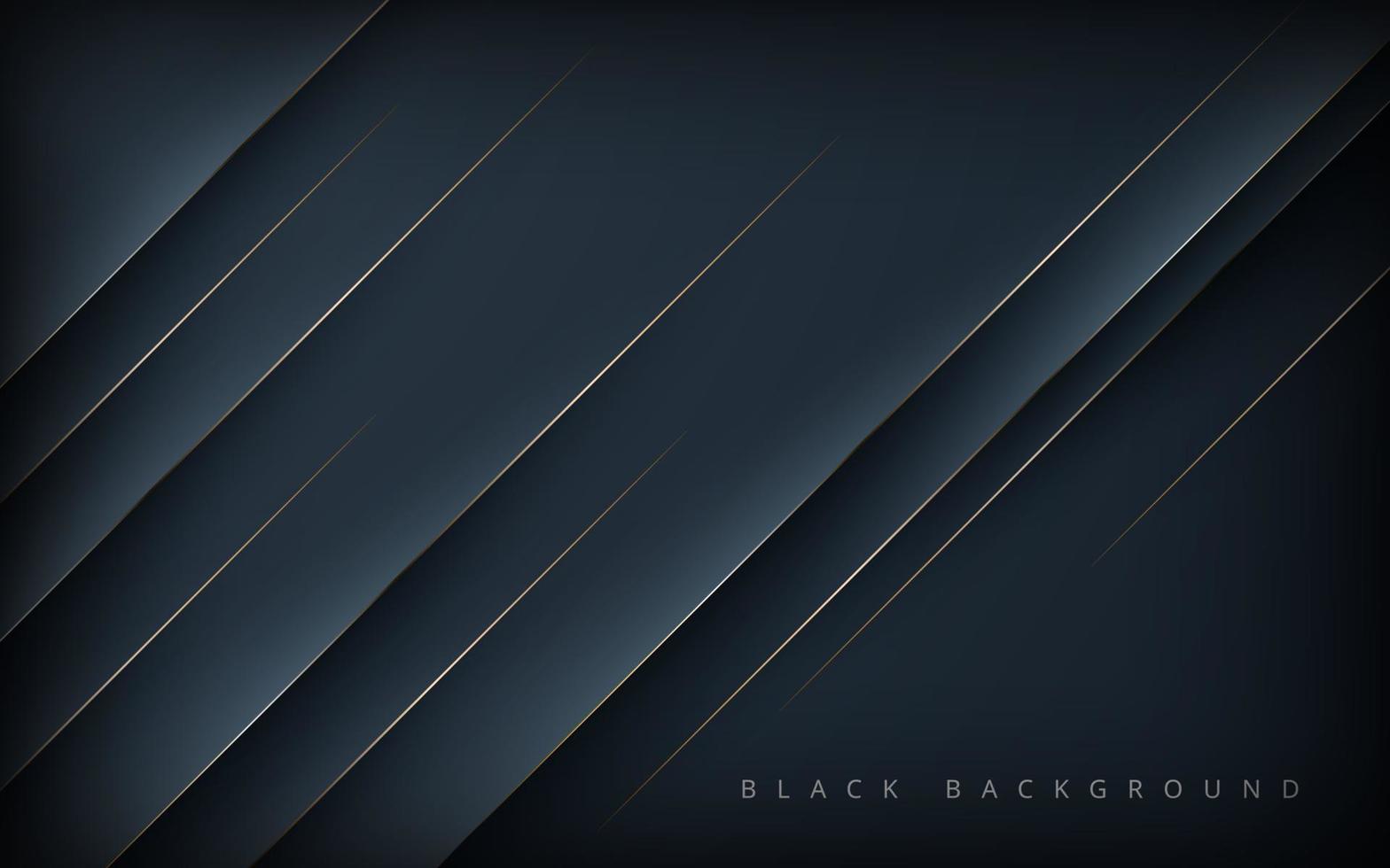 moderno astratto nero diagonale forma sfondo con oro linea composizione. eps10 vettore