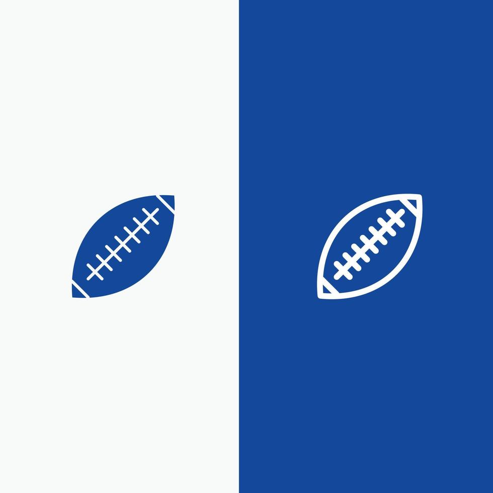 afl Australia calcio Rugby Rugby palla sport sydney linea e glifo solido icona blu bandiera linea e vettore