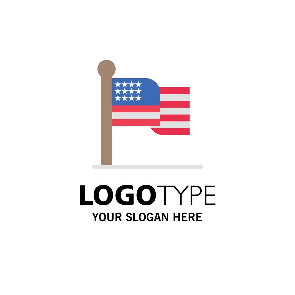 americano bandiera ringraziamento Stati Uniti d'America attività commerciale logo modello piatto colore vettore