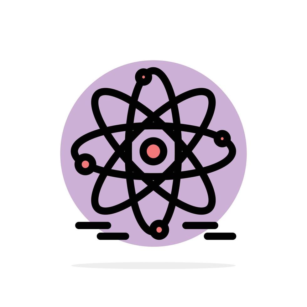 atomo formazione scolastica nucleare astratto cerchio sfondo piatto colore icona vettore