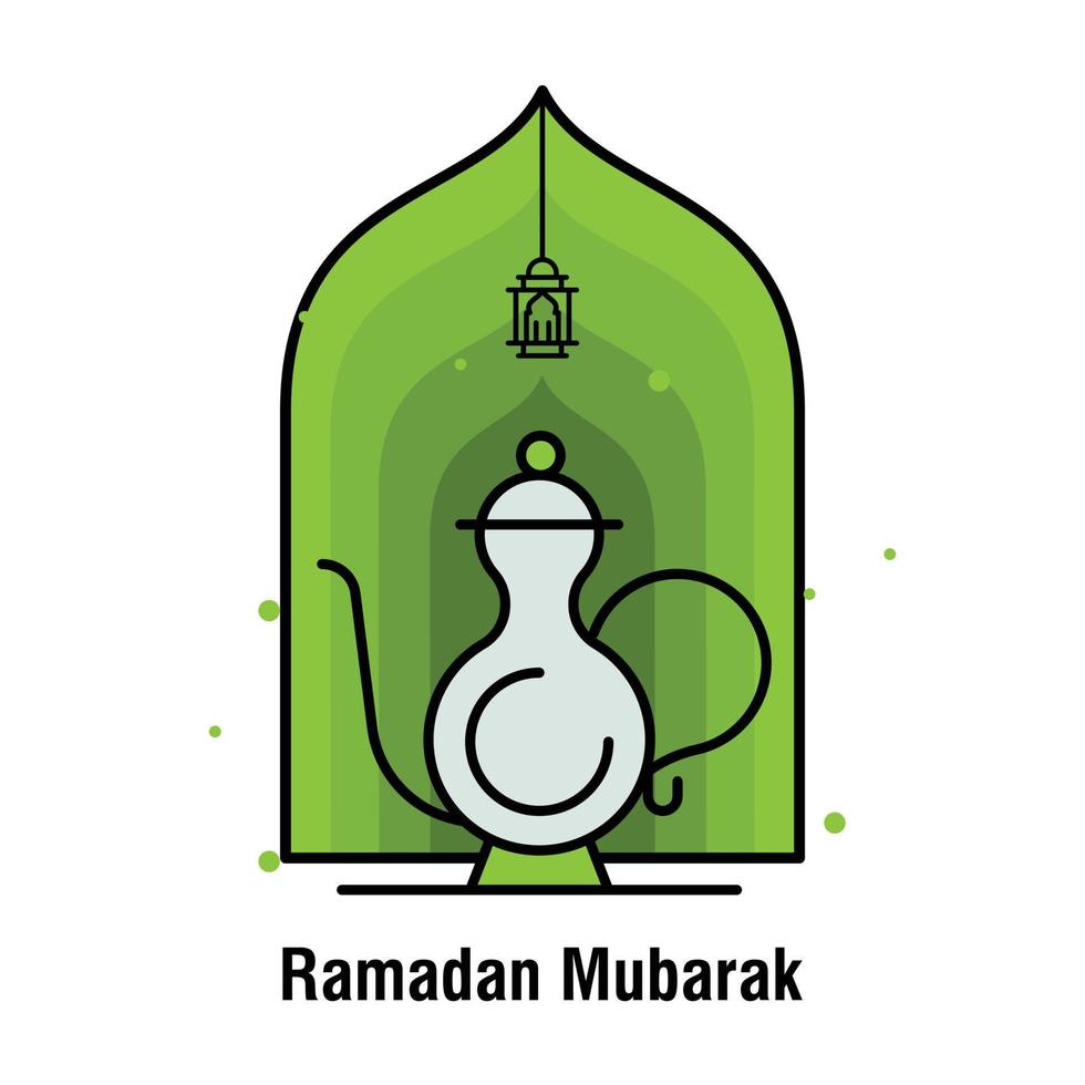 Ramadan kareem concetto bandiera vettore illustrazione