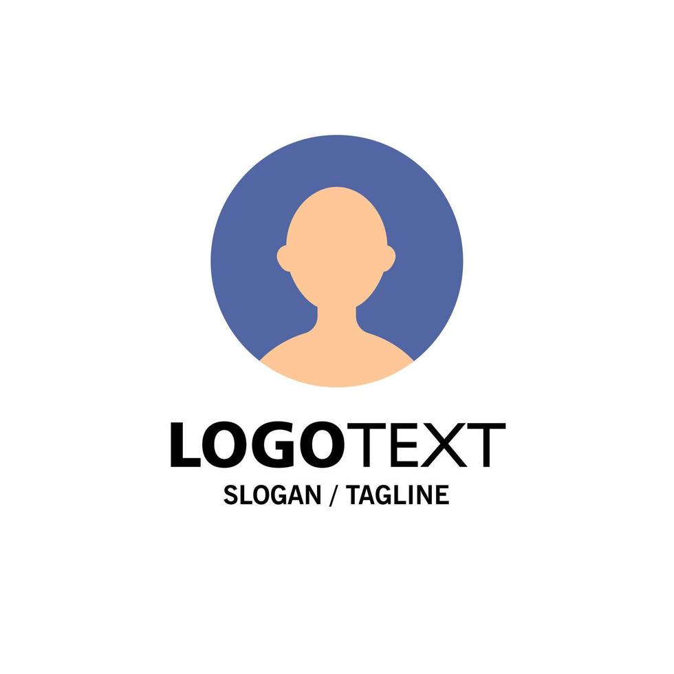 avatar utente profilo attività commerciale logo modello piatto colore vettore
