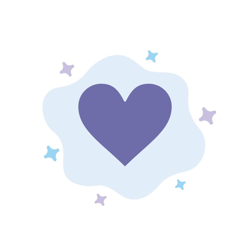 amore instagram interfaccia piace blu icona su astratto nube sfondo vettore