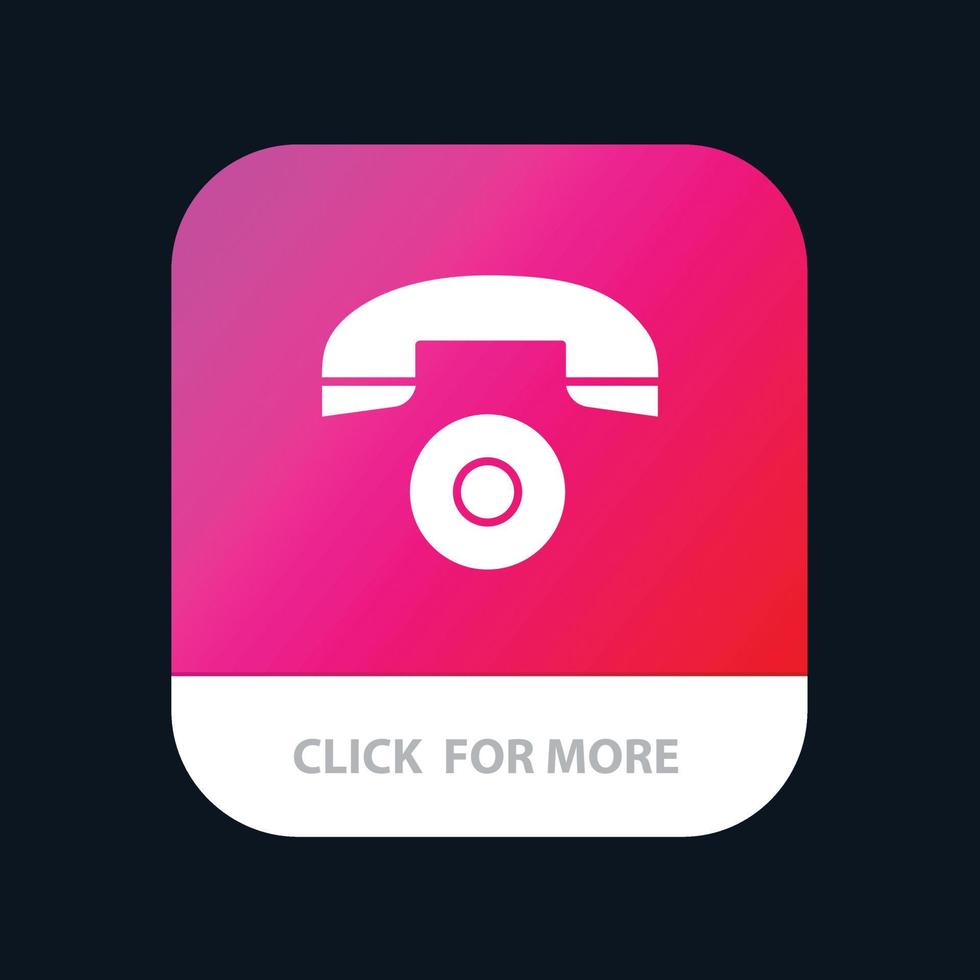 telefono chiamata Telefono mobile App pulsante androide e ios glifo versione vettore