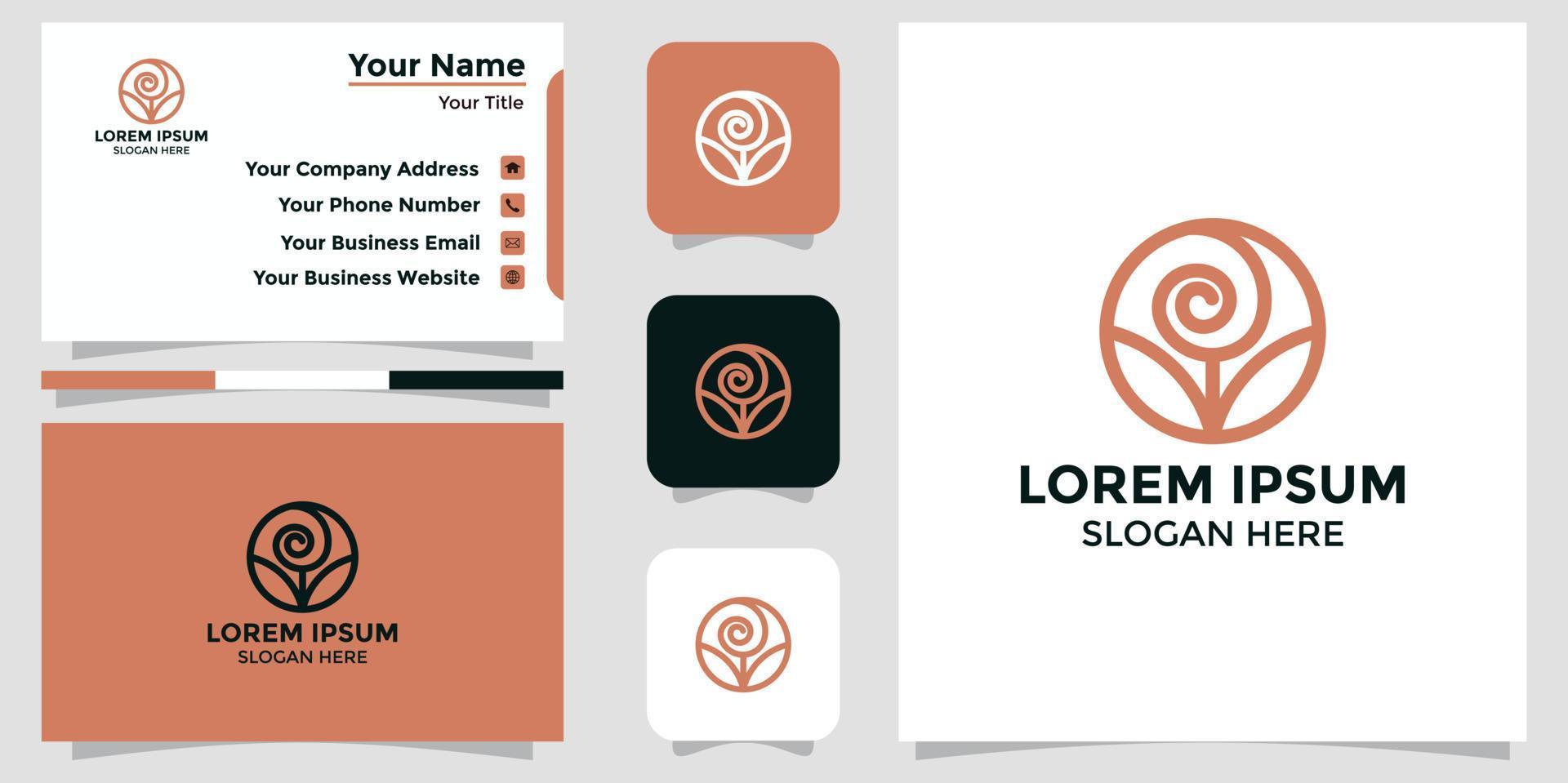 fiore design logo e il branding carta vettore