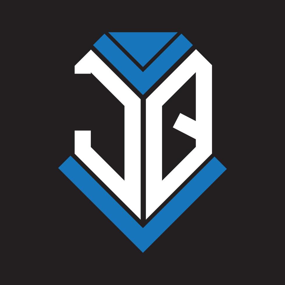 jq lettera logo design su nero sfondo. jq creativo iniziali lettera logo concetto. jq lettera design. vettore