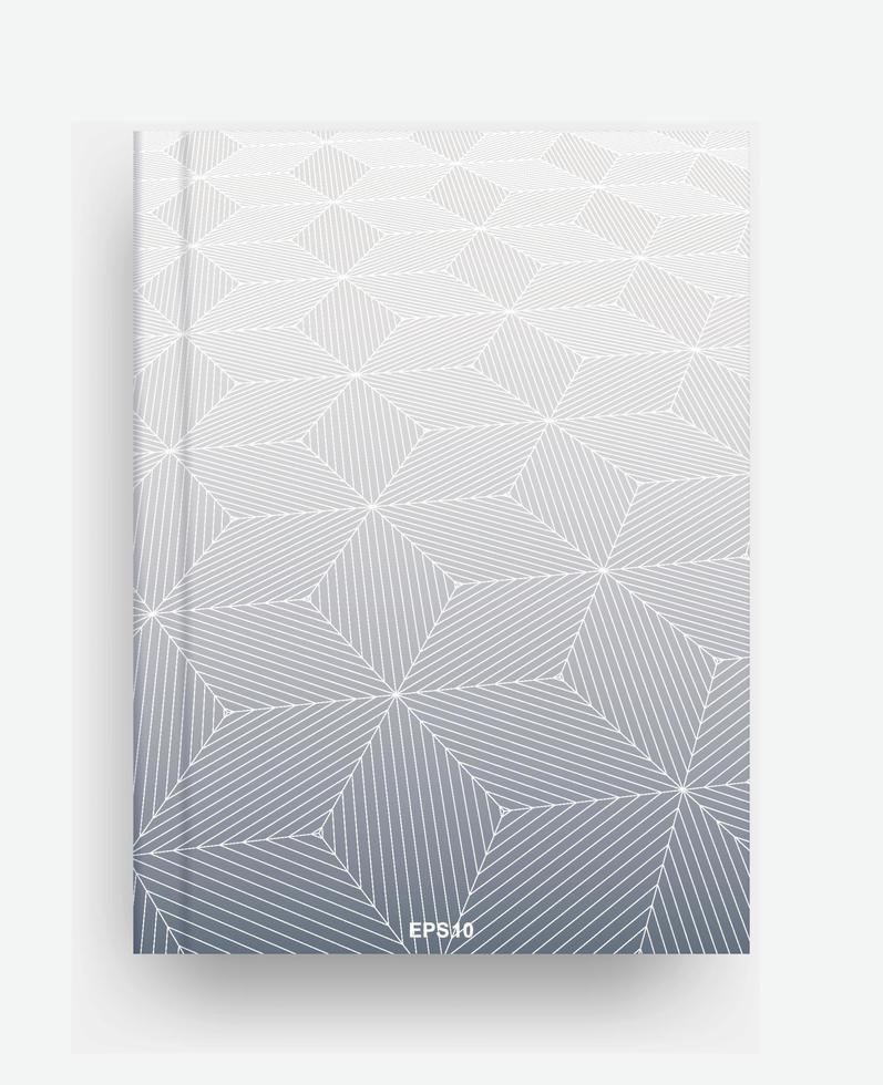 modello di rivista con copertina di sfondo geometrico mezzitoni. copertina del modello di notebook per lo sfondo. vettore. vettore