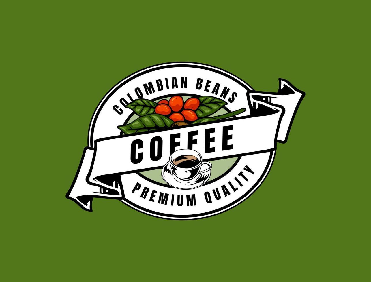 disegno del logo del caffè vettore