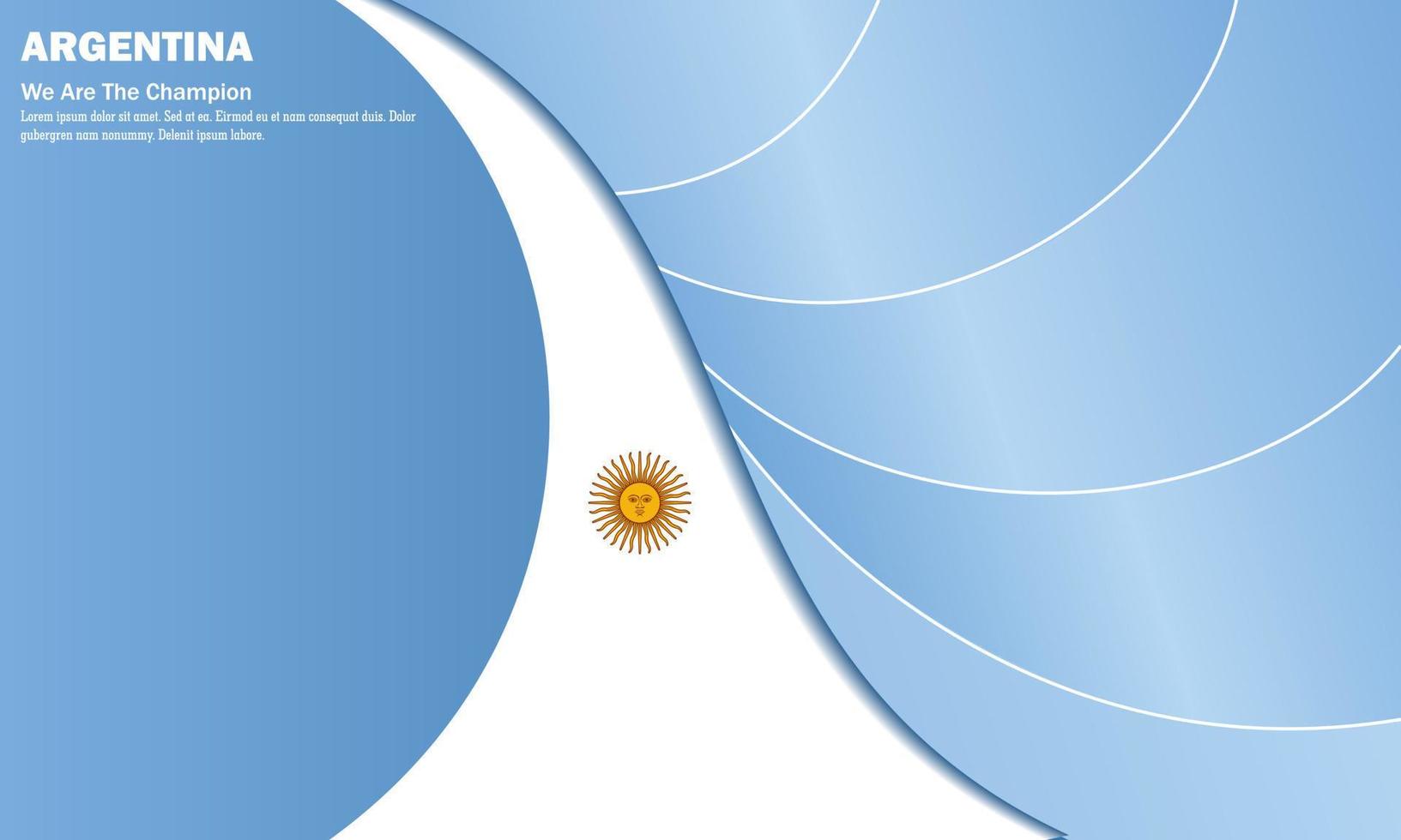 vettore sfondo argentina bandiera vettore illustrazione e testo, Perfetto colore combinazione