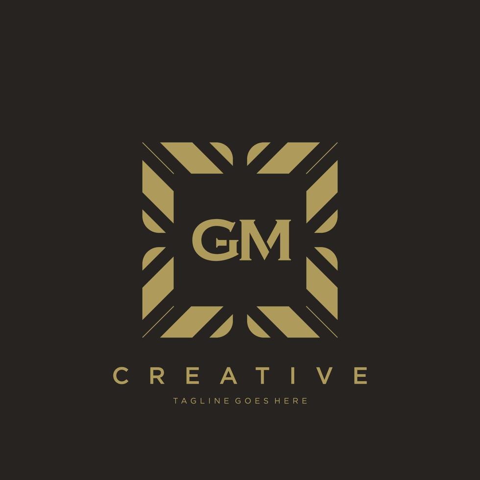 gm iniziale lettera lusso ornamento monogramma logo modello vettore