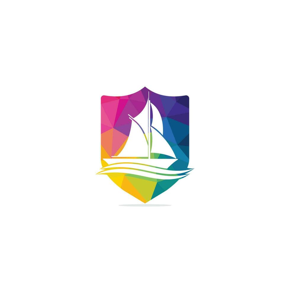 yacht logo design. yachting club o yacht sport squadra vettore logo design. marino viaggio avventura o yachting campionato o andare in barca viaggio torneo.