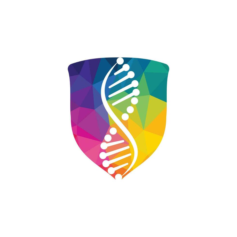 scienza genetica vettore logo design. genetico analisi, ricerca biotech codice dna. biotecnologia genoma cromosoma.