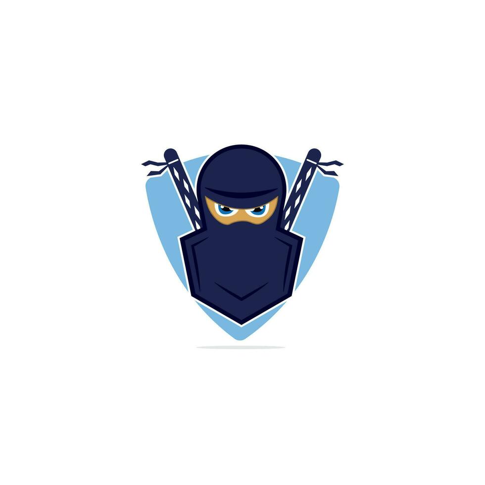 ninja vettore logo design modello.