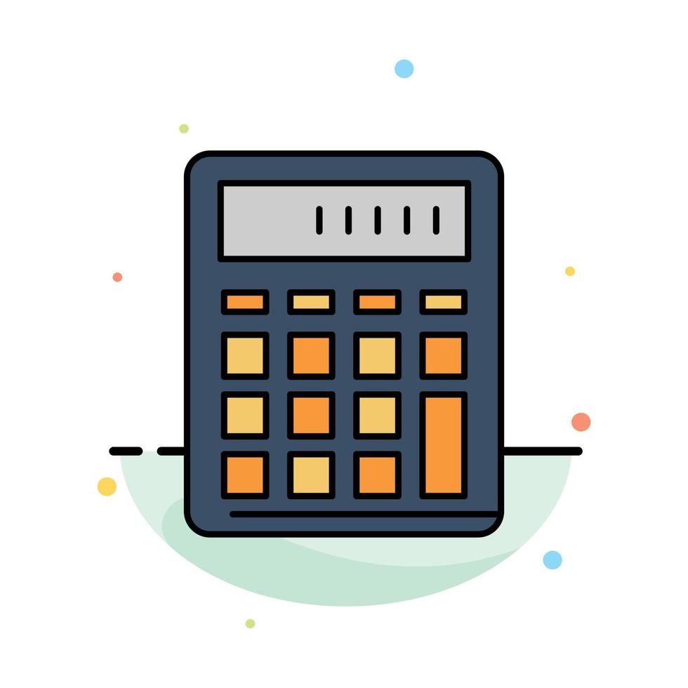 calcolatrice contabilità attività commerciale calcolare finanziario matematica astratto piatto colore icona modello vettore