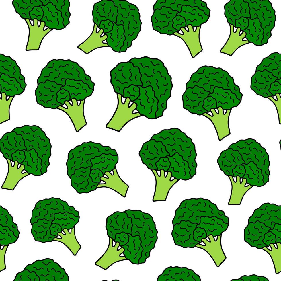 senza soluzione di continuità modello con broccoli. vettore