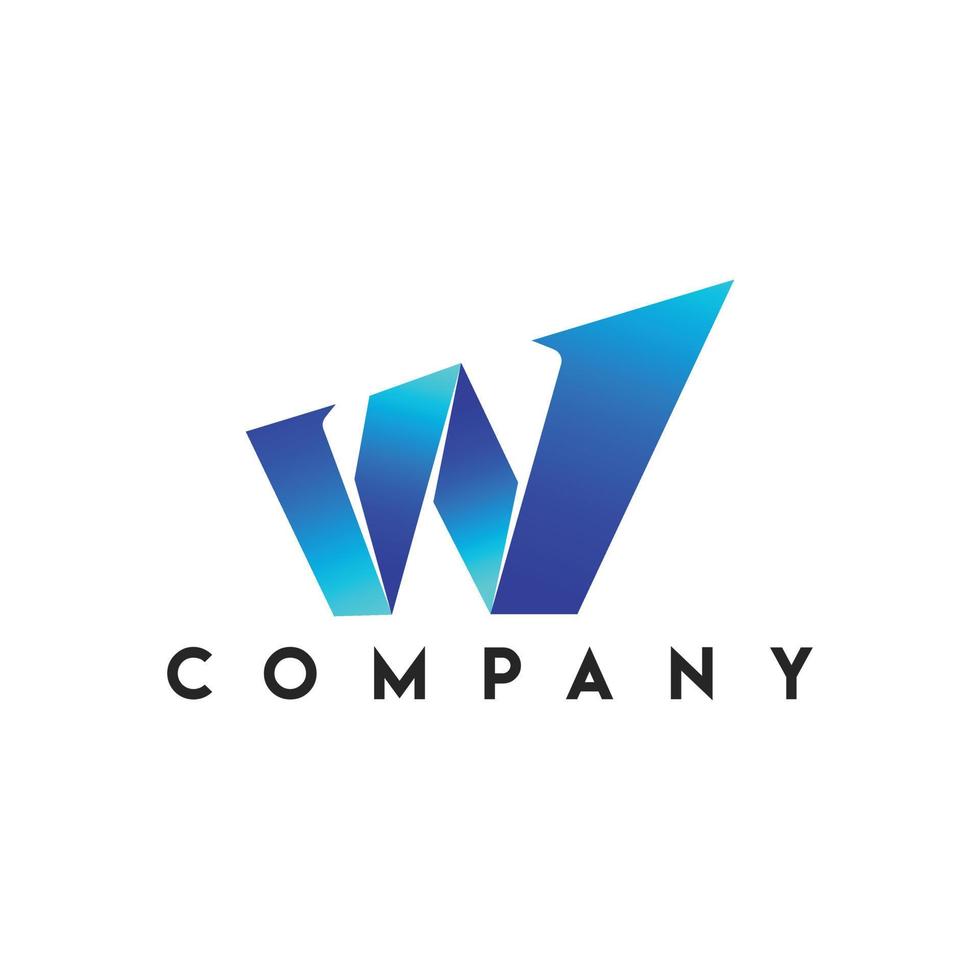 lettera w logo, seminario web logo vettore
