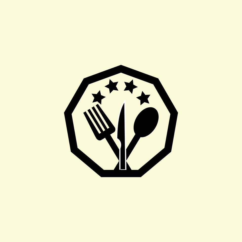vettore illustrazione di un' forchetta, cucchiaio e coltello nel un' cerchio